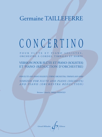 Concertino. Version pour flûte et piano (solistes) et piano Visual